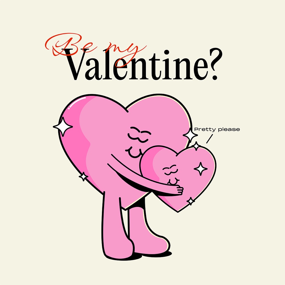Be My Valentine?, illustration by Ethan Z. Lalla (2025), Trinidad and Tobago